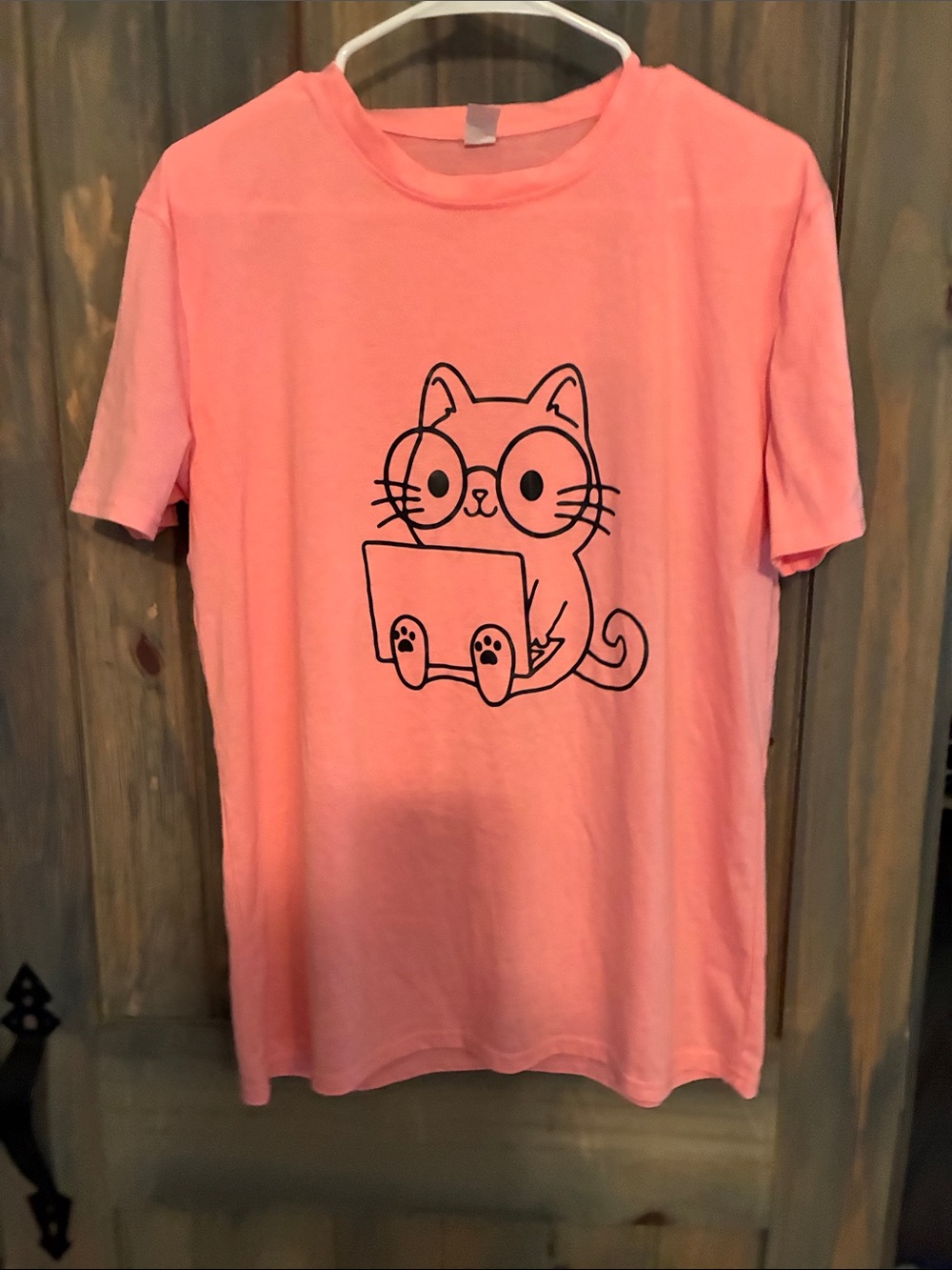 Pink Cat Graphic Pet T-shirt